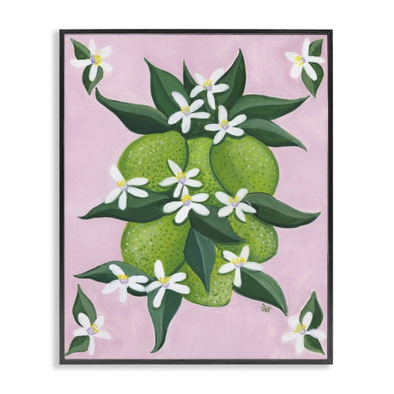 Stupell Industries Traditional Botanical Citrus Limes Black Framed Giclee Art, 24 x 30, by Sarah Waldron Kimball