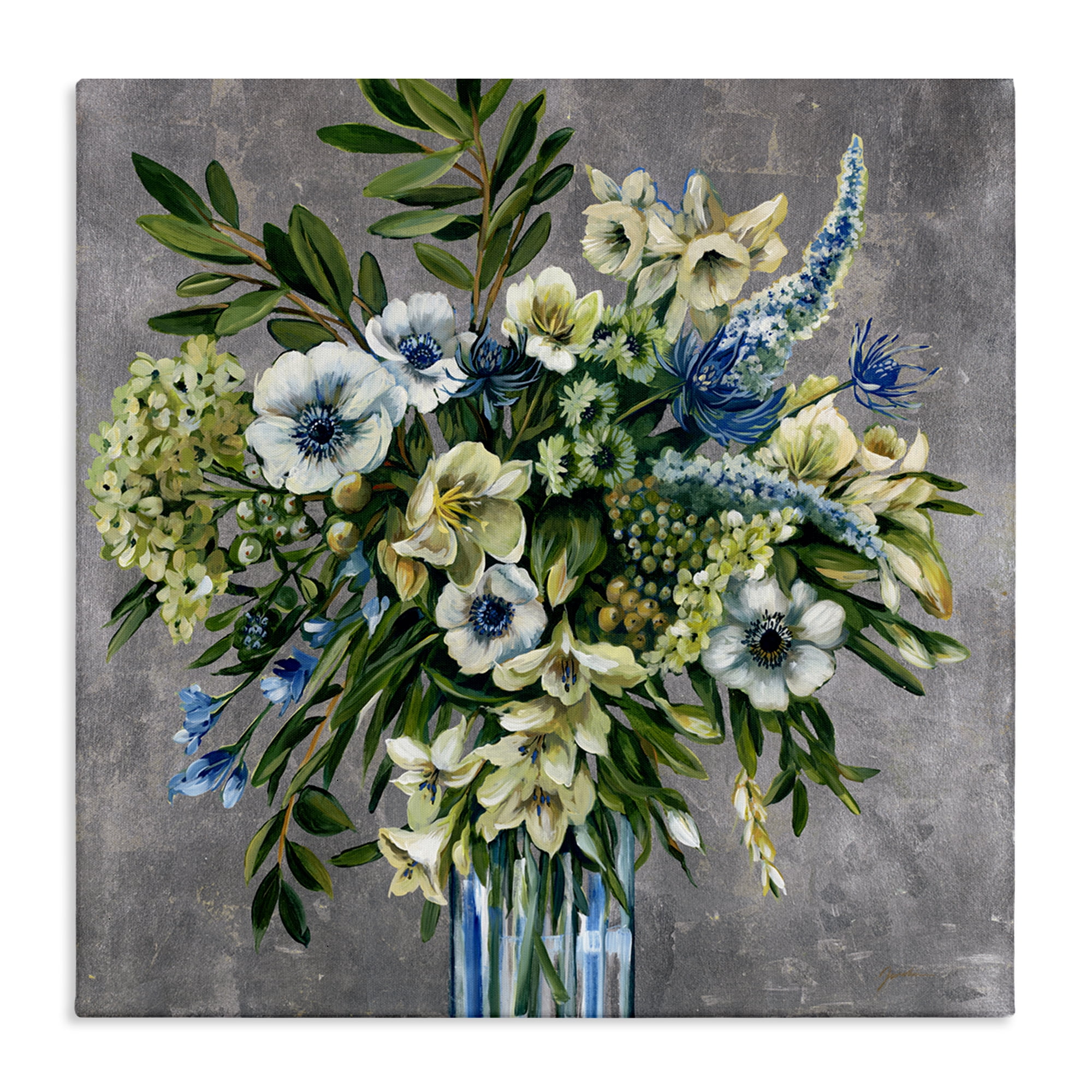 Stupell Industries Traditional Bouquet of Flowers Plants & Flowers Painting Wrapped Canvas Art Print Wall Art, 36 x 36