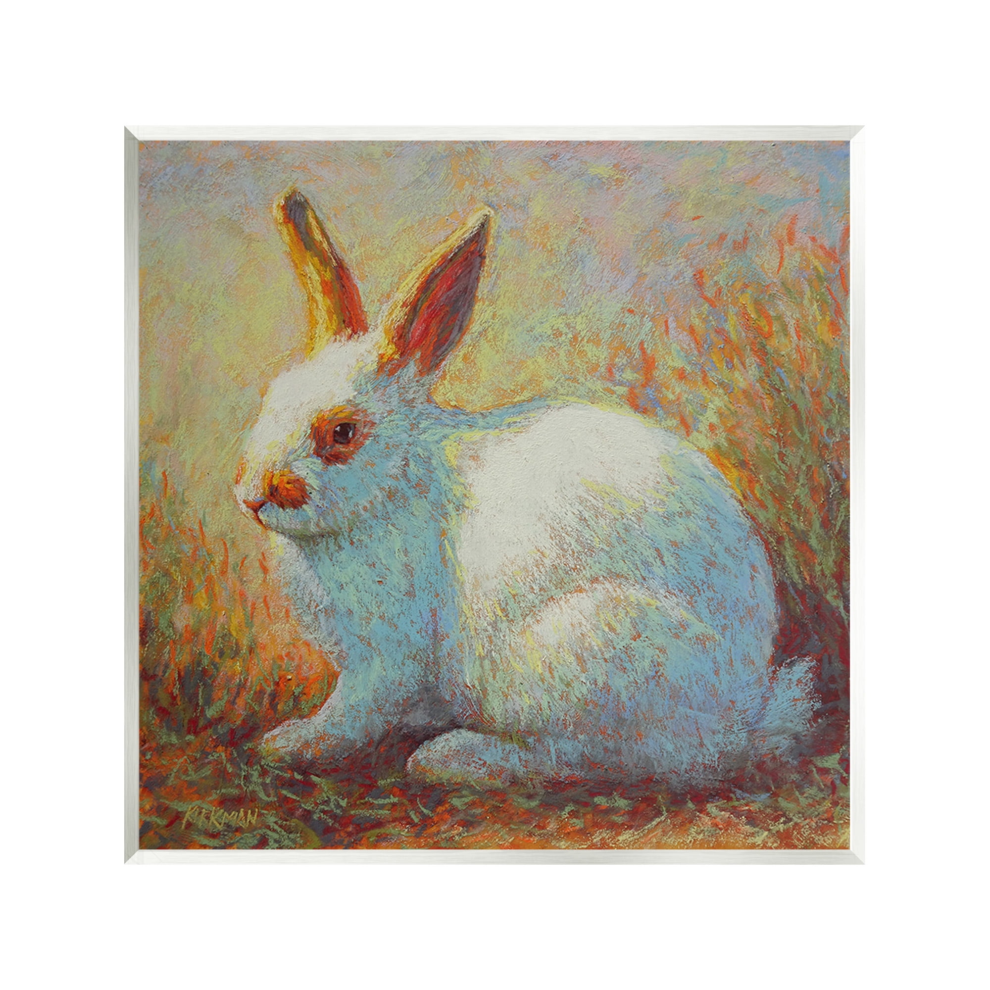 Stupell Industries Traditional Bunny in Nature Animals & Insects Painting Unframed Art Print Wall Art, 12 x 12