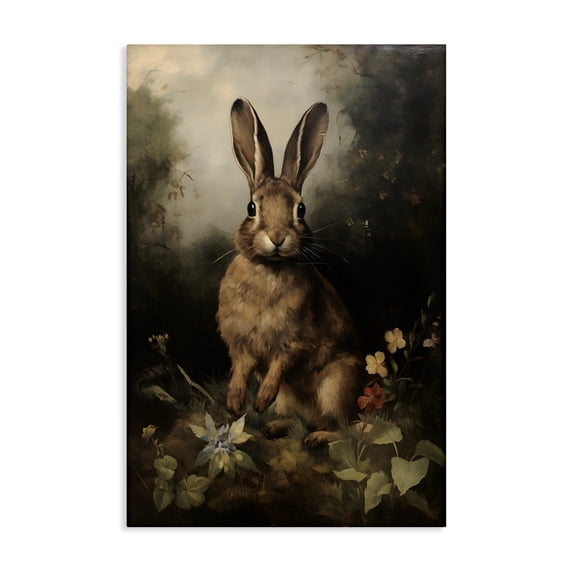 Stupell Industries Traditional Bunny in Nature Canvas Art, 20 x 30, by Petals Prints Design