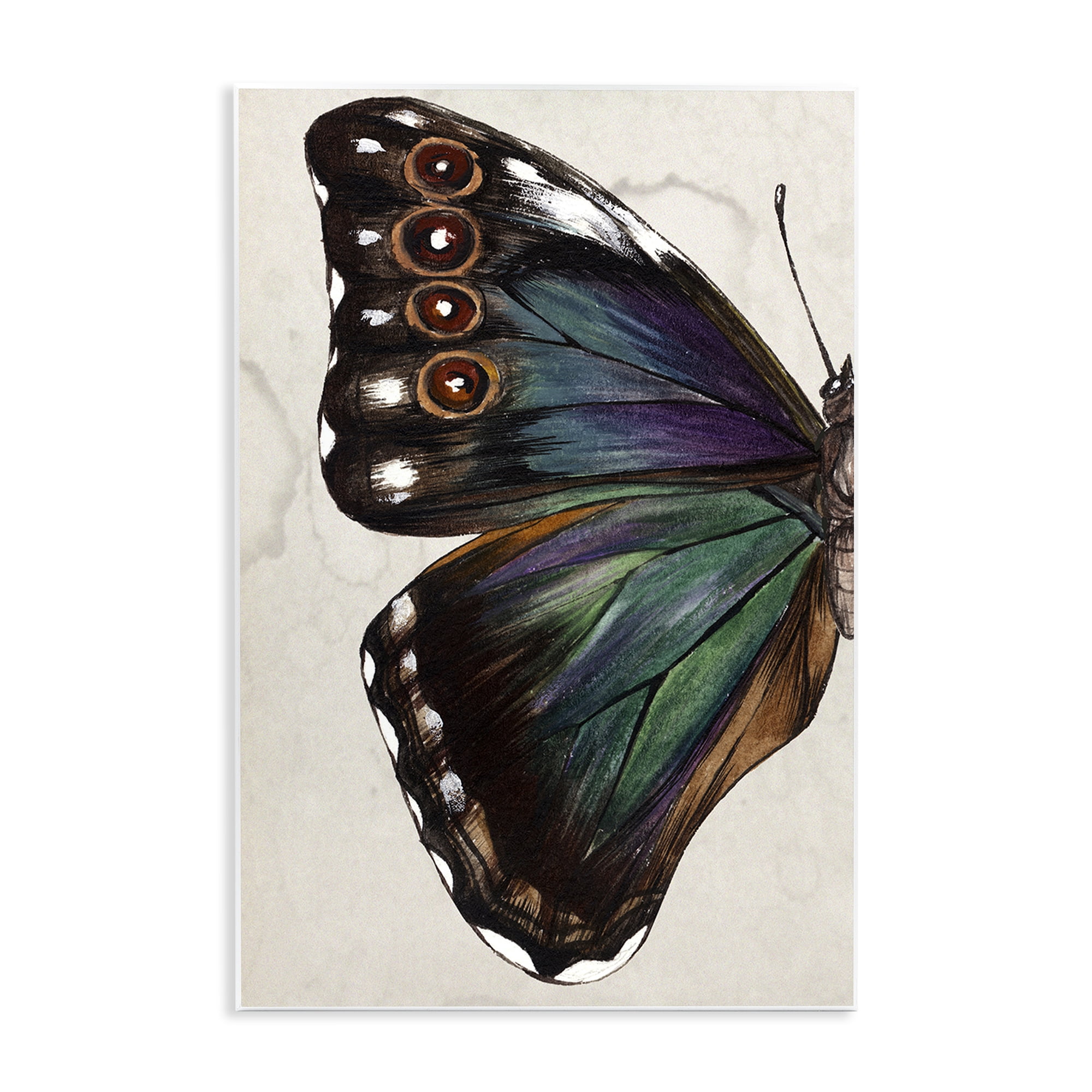 Stupell Industries Traditional Butterfly Wing Animals & Insects Painting Unframed Art Print Wall Art, 10 x 15