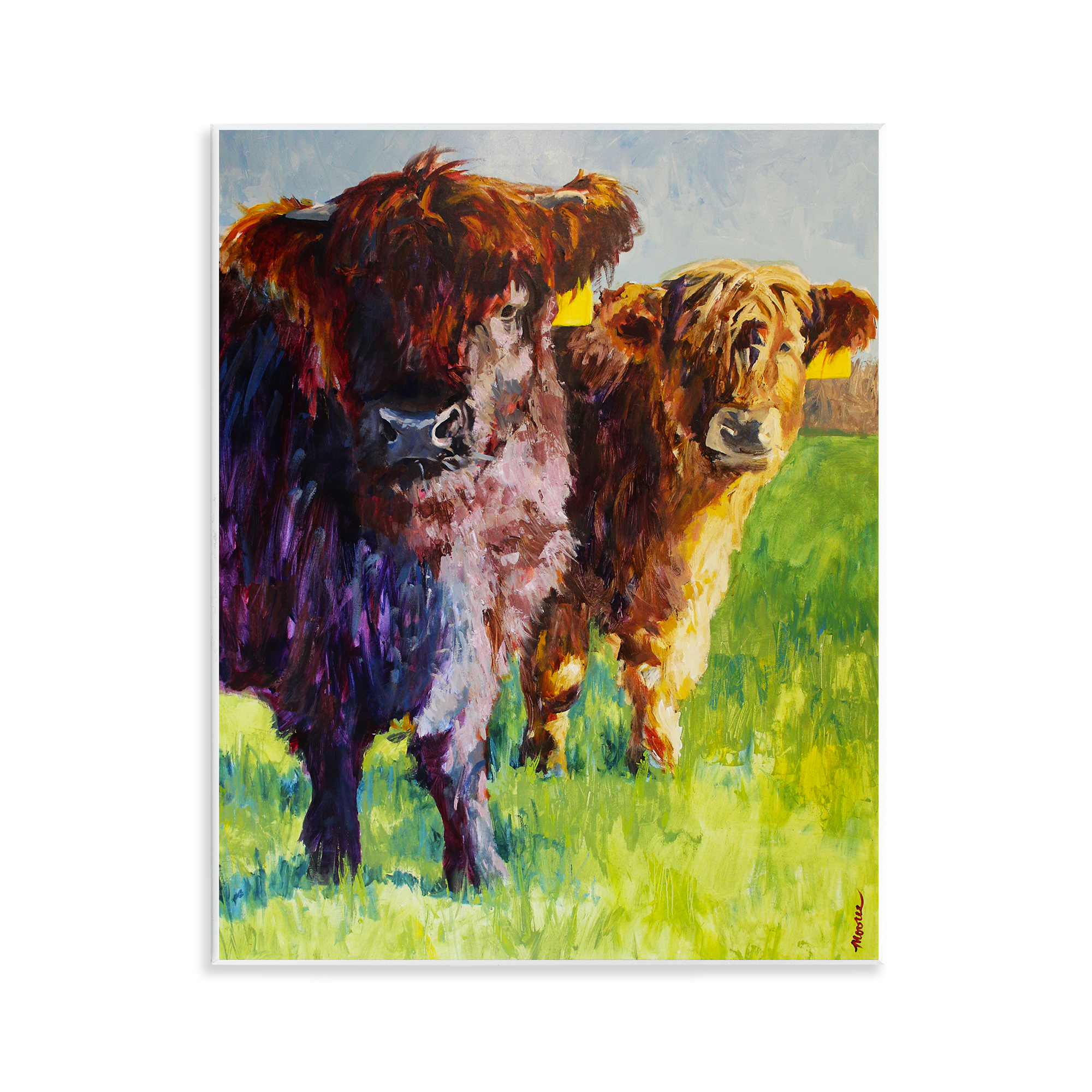 Stupell Industries Traditional Cattles Painting Animals Painting Unframed Art Print Wall Art, 11 x 14