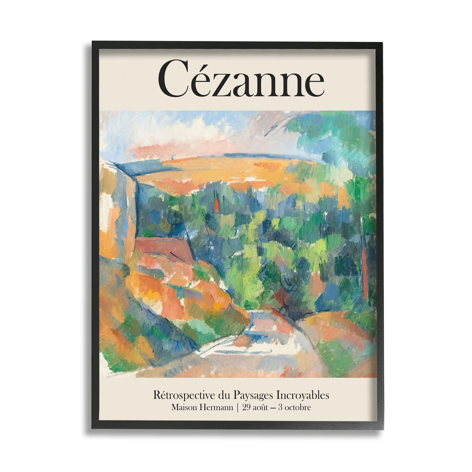 Stupell Industries Traditional Cezanne Landscape Painting Exhibition Poster , 11 x 14, Design by Jacob Green