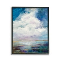 Stupell Industries Traditional Clouds Landscape Landscape Painting Black Framed Art Print Wall Art, 11 x 14