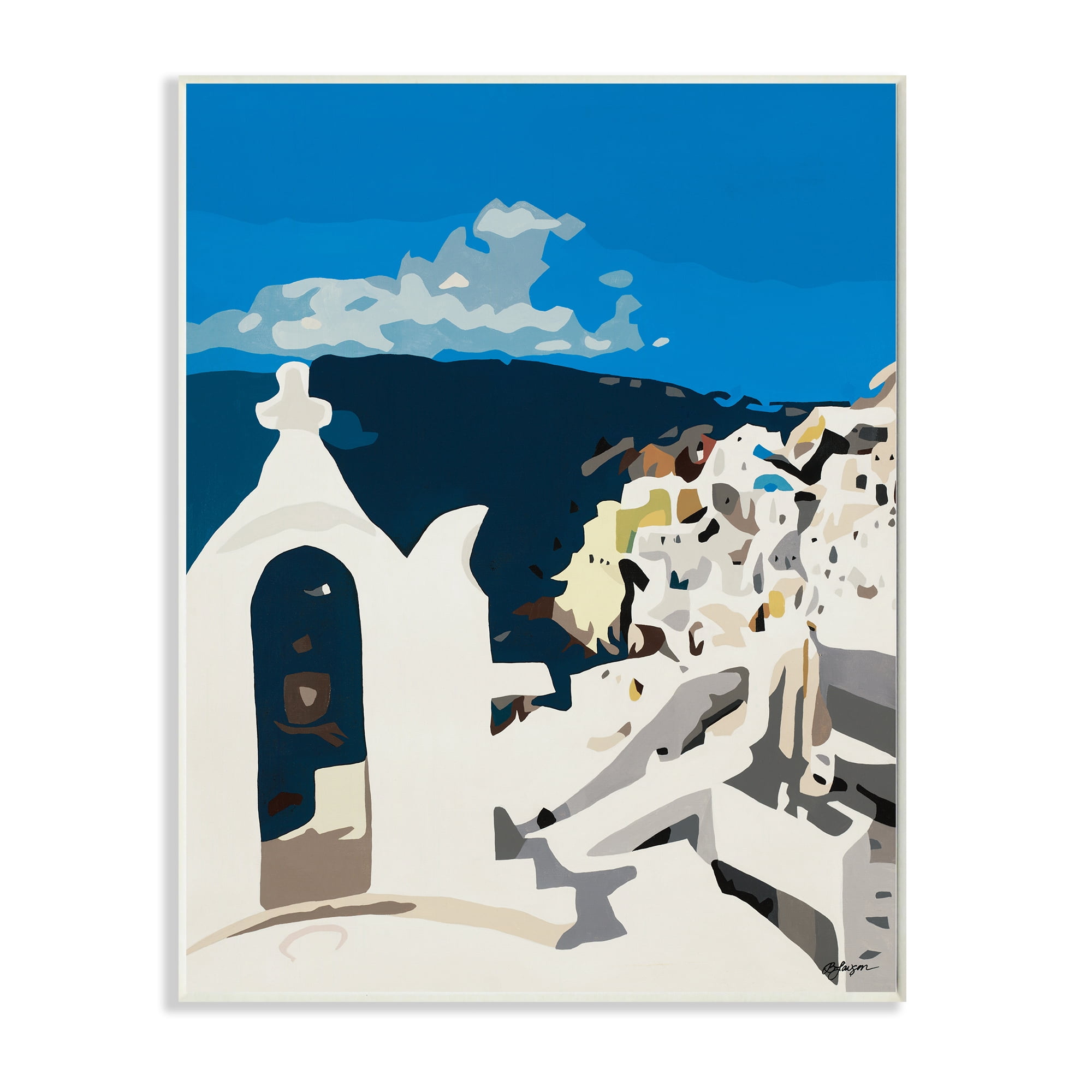 Stupell Industries Traditional Coastal Architecture Cityscape Abstraction,10 x 15,Designed by Beth Ann Lawson