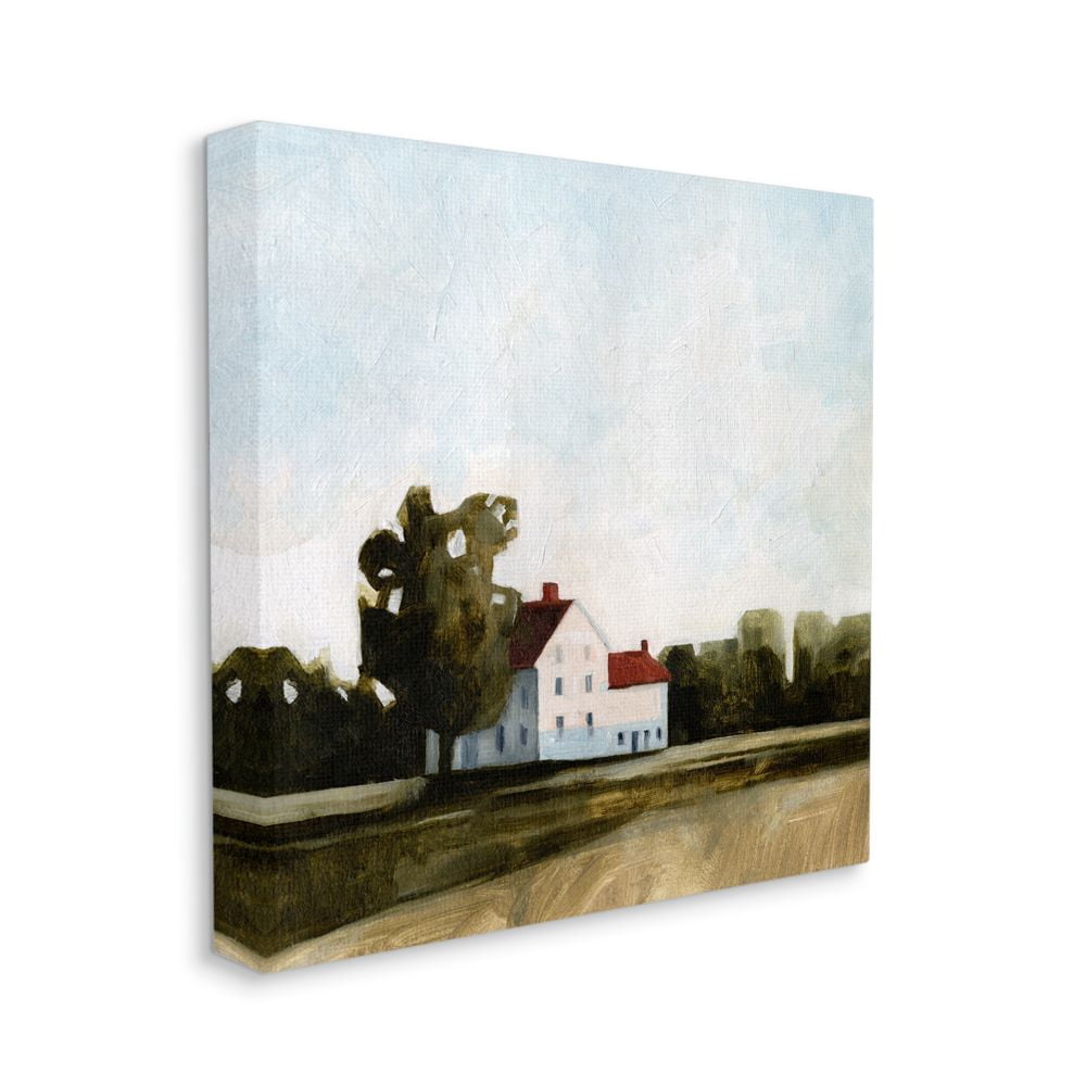 Stupell Industries Traditional Cottage with Trees Meadow Landscape Canvas Wall Art Design by Emma Caroline, 24" x 24"