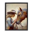 thumbnail image 1 of Stupell Industries Traditional Country Girl & Horse Black Floating Frame Canvas Art, 17 x 21, by Ramona Murdock, 1 of 8