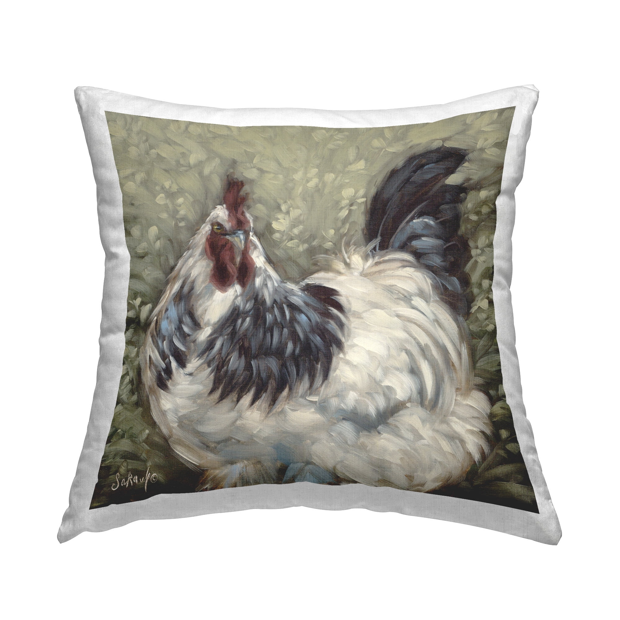 Stupell Industries Traditional Country Hen Decorative Printed Throw Pillow Design by Sara G. Designs