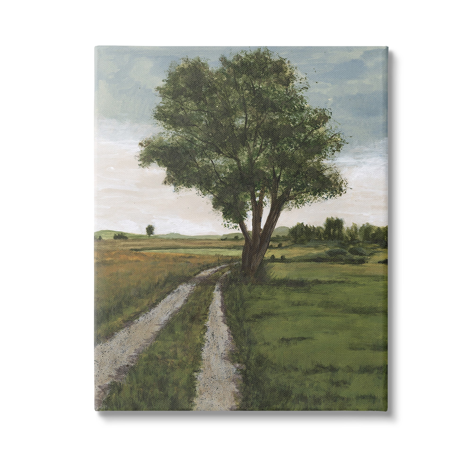Stupell Industries Traditional Country Road Landscape Painting Gallery Wrapped Canvas Art Print Wall Art, 36 x 48