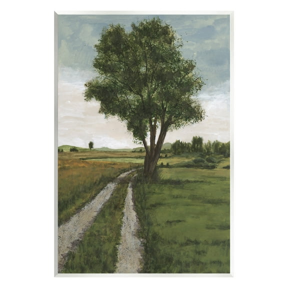 Stupell Industries Traditional Country Road Landscape Painting Unframed Art Print Wall Art, 10 x 15