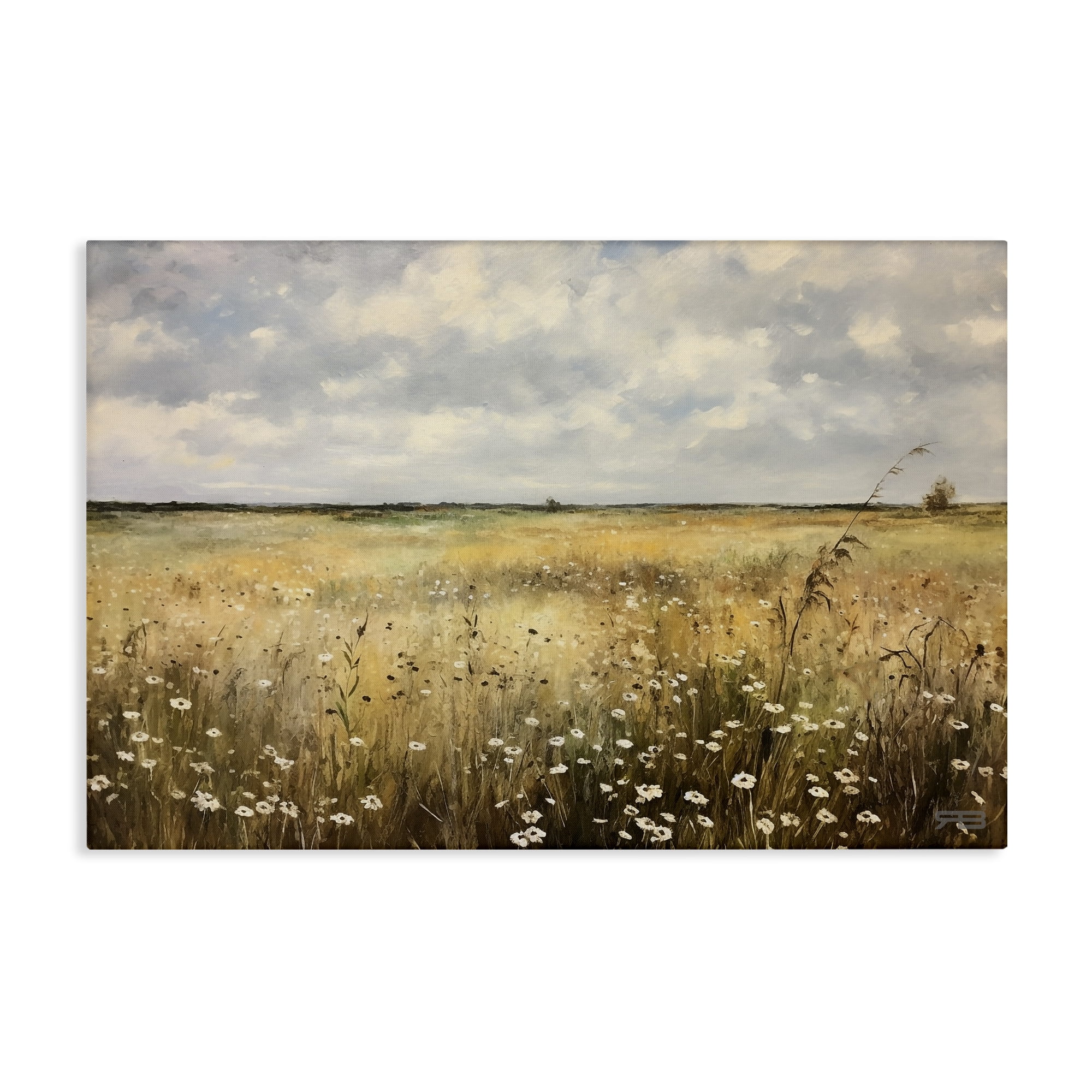 Stupell Industries Traditional County Field Landscape Painting Gallery Wrapped Canvas Art Print Wall Art, 45 x 30