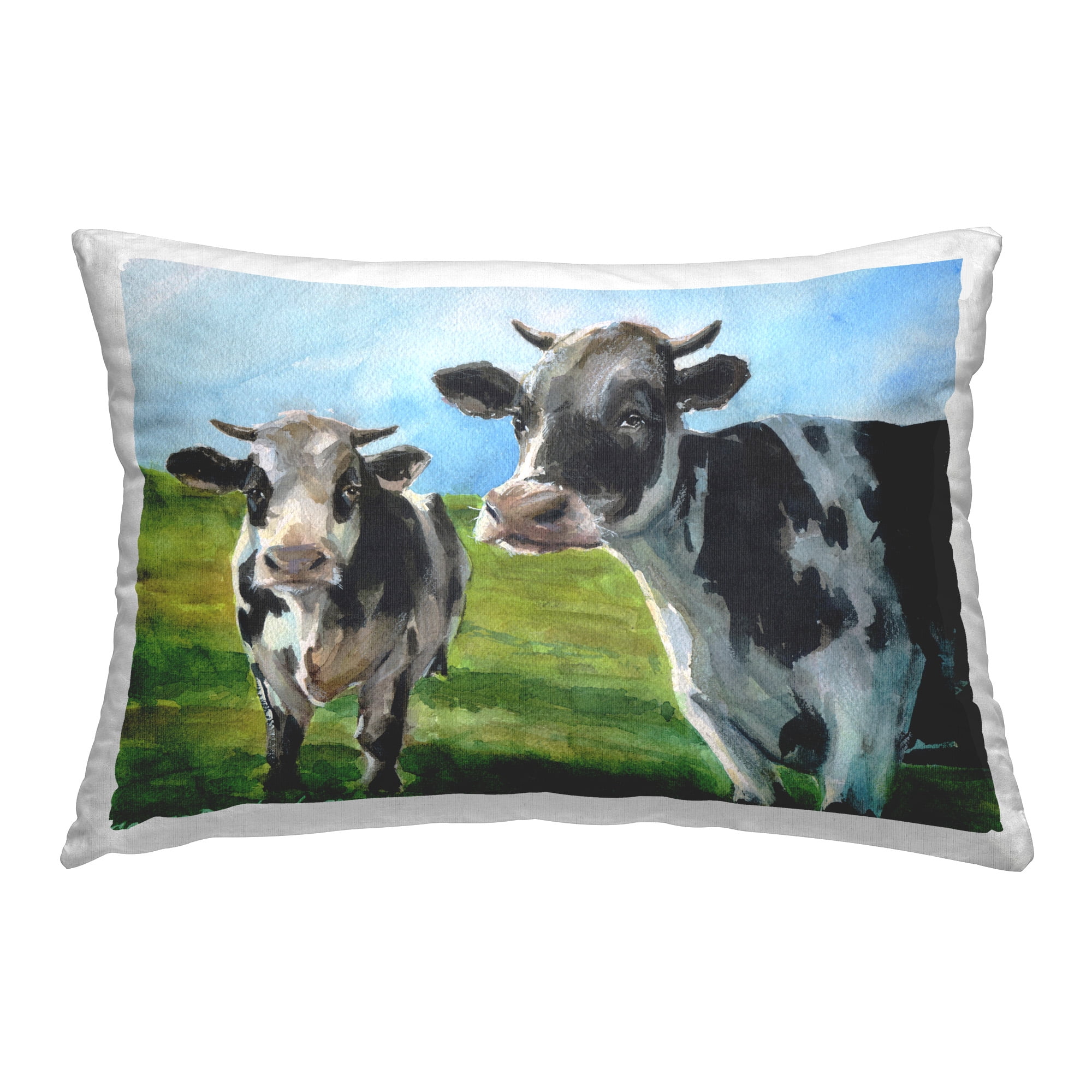 Stupell Industries Traditional Cows in Field Decorative Printed Throw Pillow Design by GeorgeDyachenkoArt