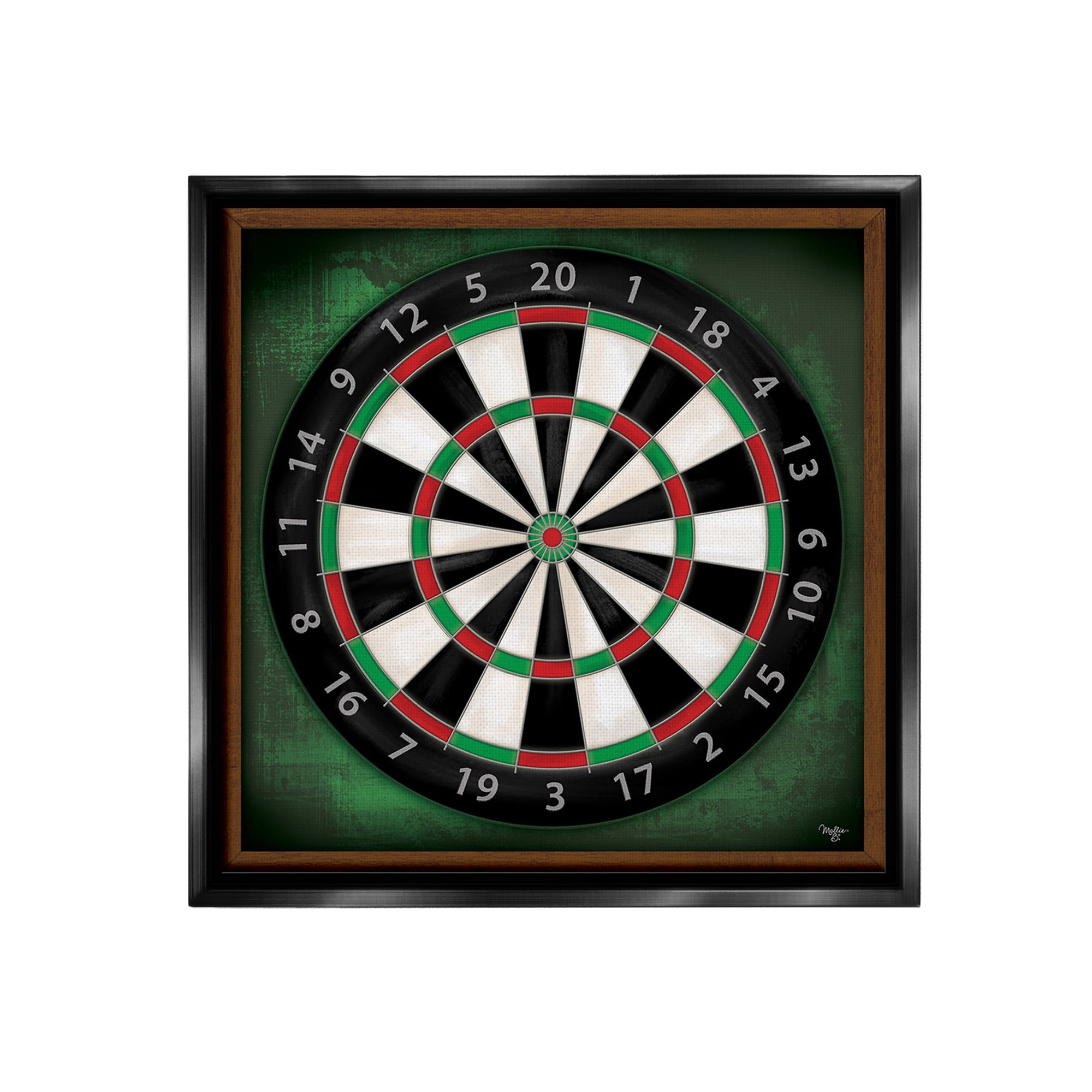 Stupell Industries Traditional Darts Game Sports Painting Black Floater Framed Canvas Art Print Wall Art, 25 x 25