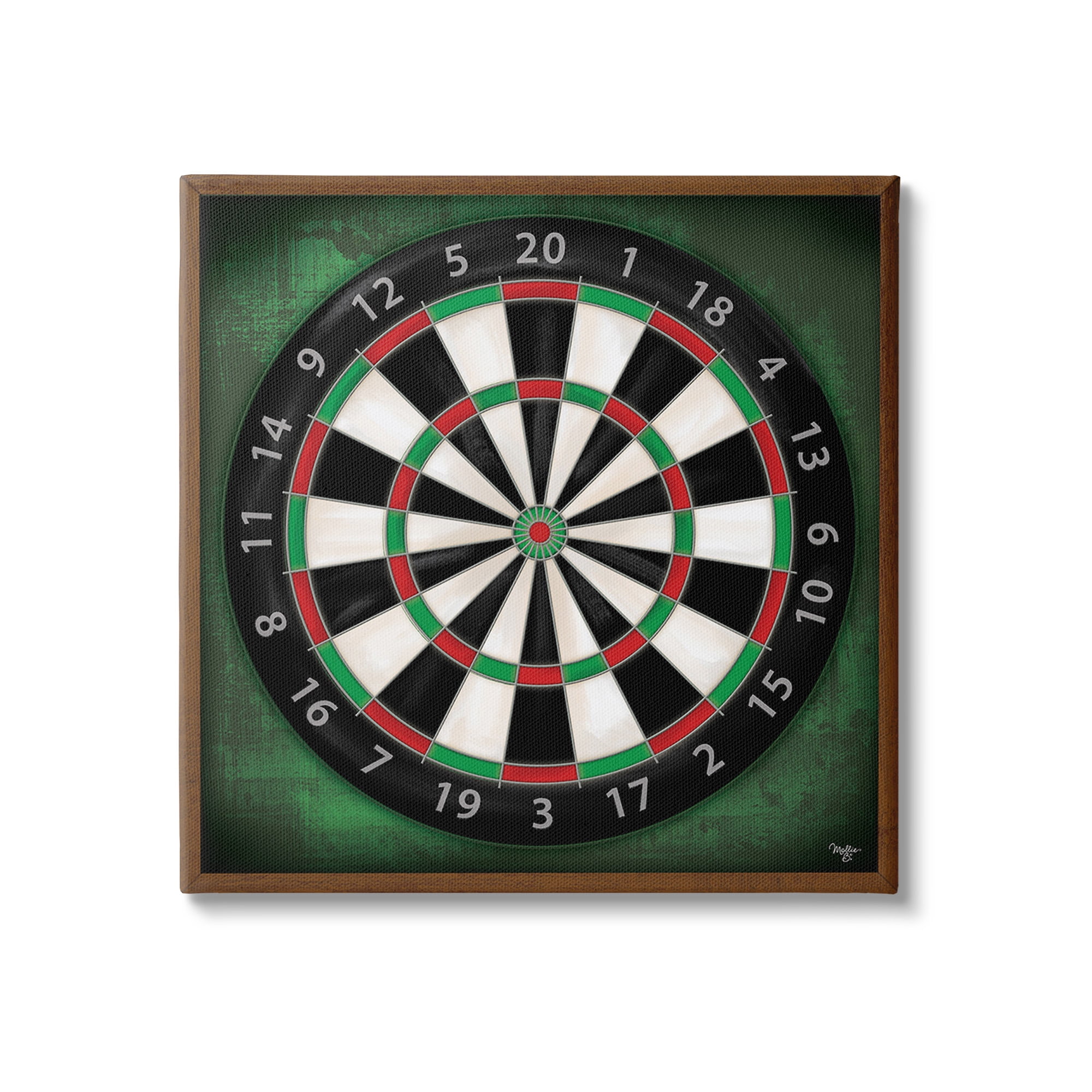 Stupell Industries Traditional Darts Game Sports Painting Gallery Wrapped Canvas Art Print Wall Art, 17 x 17