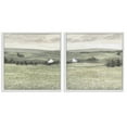 thumbnail image 1 of Stupell Industries Traditional Distant Farmhouse Field Landscape & Nature Painting White Framed Art Print Wall Art, 17 x 17, Set of 2, 1 of 2