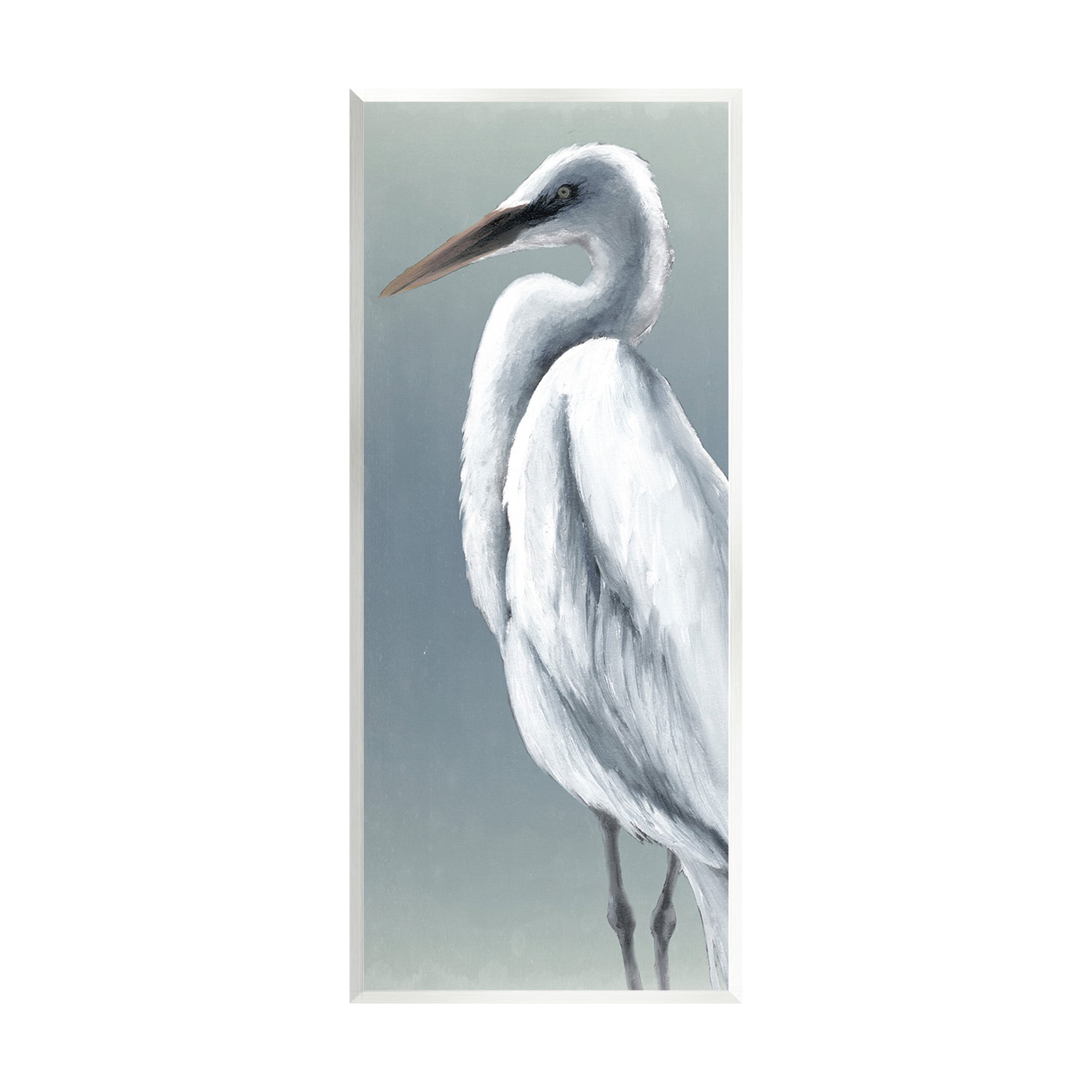 Stupell Industries Traditional Egret Bird Animals & Insects Painting Unframed Art Print Wall Art, 7 x 17