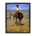 thumbnail image 1 of Stupell Industries Traditional Equestrian Rodeo Horse Jockey Black Floating Frame Canvas Art, 17 x 21, by Jimmy Dyer, 1 of 7