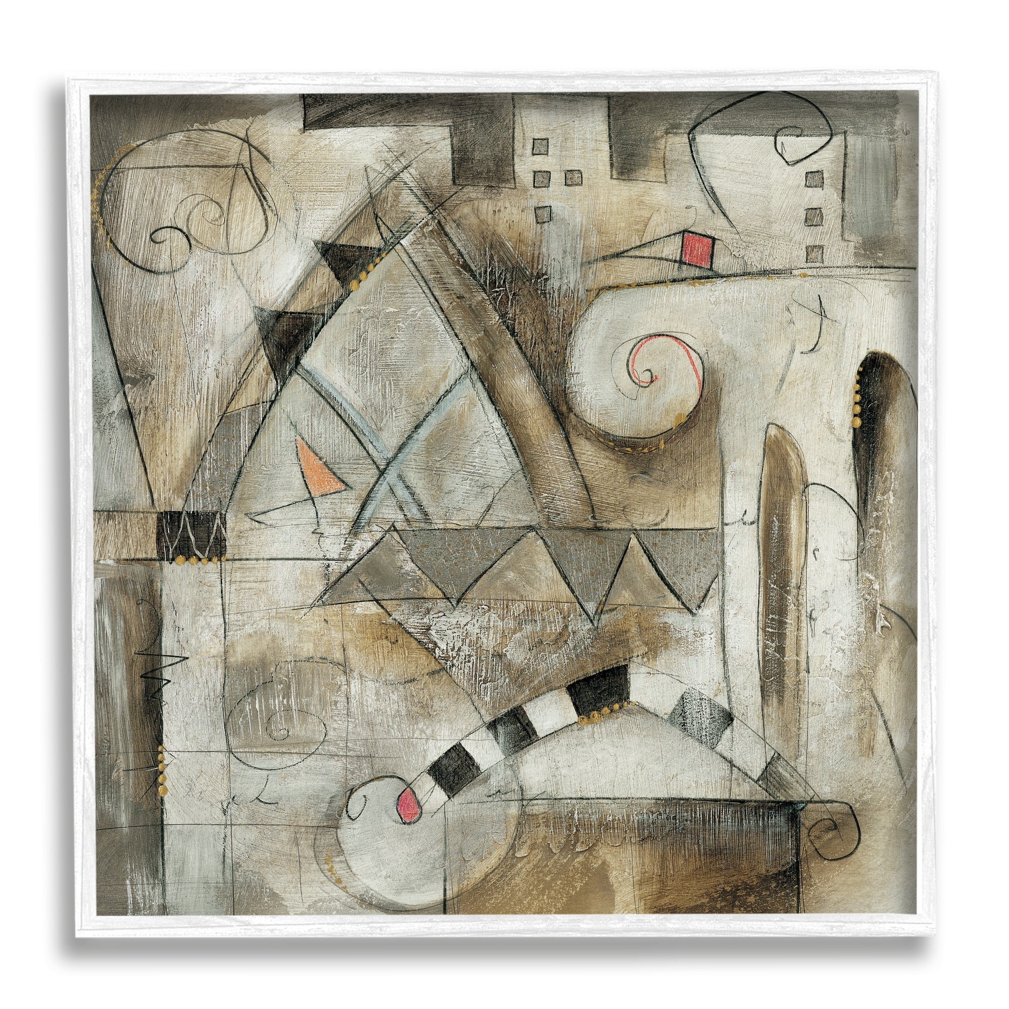 Stupell Industries Traditional European City Abstract Painting Rustic Pillars, 24 x 24,Design by Eric Waugh