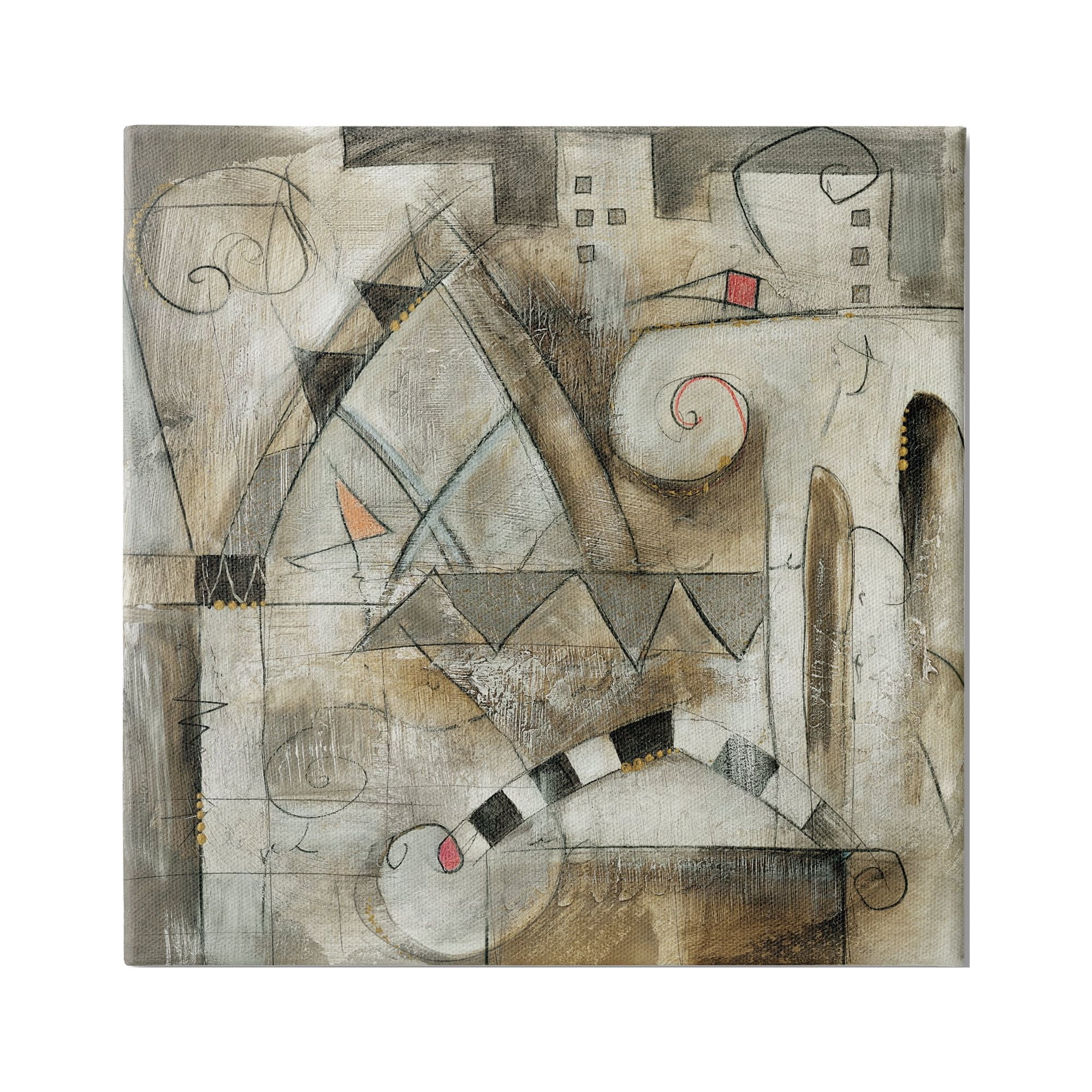 Stupell Industries Traditional European City Abstract Painting Rustic Pillars, 30 x 30,Design by Eric Waugh