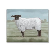 Stupell Industries Traditional Farm Sheep Animals & Insects Painting Gallery Wrapped Canvas Art Print Wall Art, 20 x 16