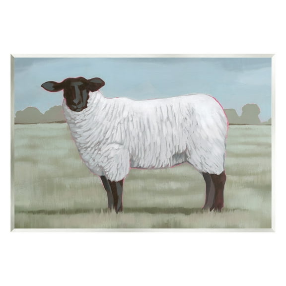 Stupell Industries Traditional Farm Sheep Animals & Insects Painting Unframed Art Print Wall Art, 15 x 10