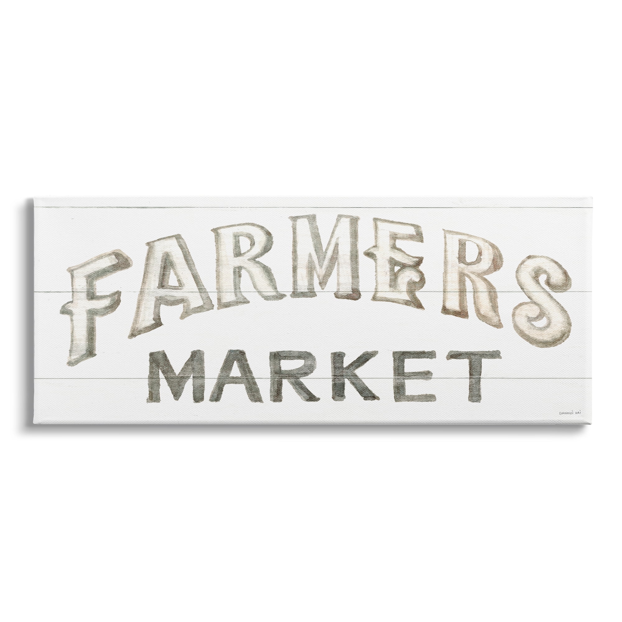 Stupell Industries Traditional Farmers Market Sign Classic Typography, 24 x 10,Design by Danhui Nai