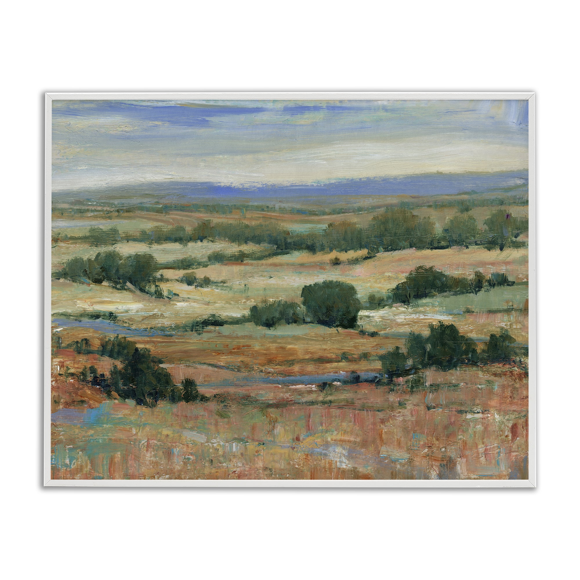 Stupell Industries Traditional Farmland Landscape Landscape & Nature Painting White Framed Art Print Wall Art, 14 x 11