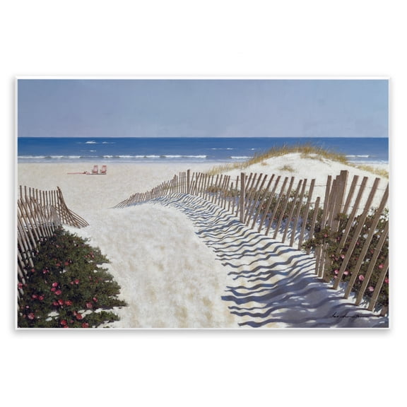 Stupell Industries Traditional Fenced Pathway to Beach Wall Plaque Art, 15 x 10, by Zhen-Huan Lu