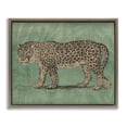 thumbnail image 1 of Stupell Industries Traditional Fierce Leopard on Green Brown Floating Frame Canvas Art, 21 x 17, by June Erica Vess, 1 of 8