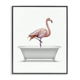 thumbnail image 1 of Stupell Industries Farmhouse Traditional Flamingo in Bath Black Framed Giclee Art, 16 x 20, by Annalisa Latella, 1 of 8