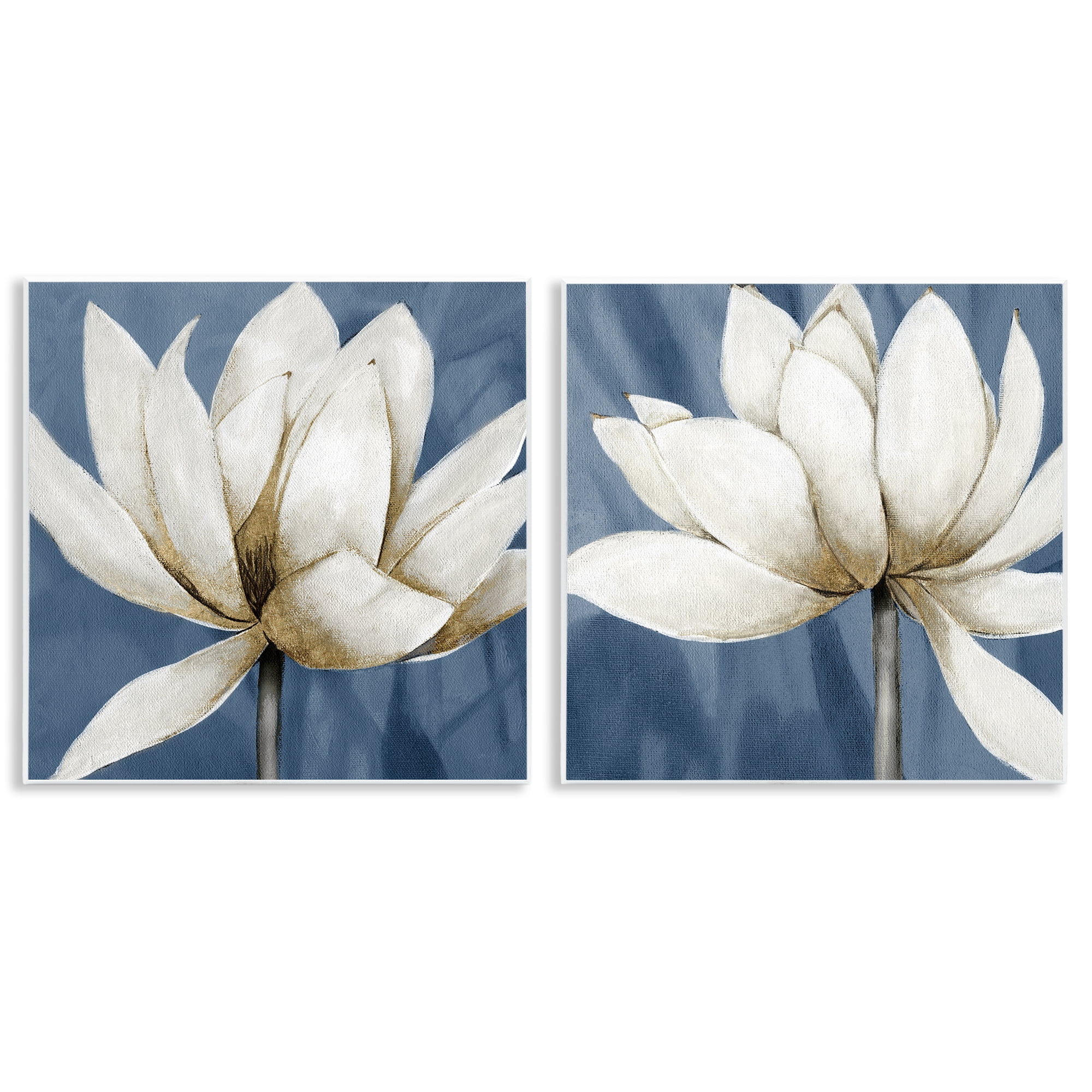 Stupell Industries Traditional Floral Falling Petals Plants & Flowers Painting Unframed Art Print Wall Art, 12 x 12, Set of 2