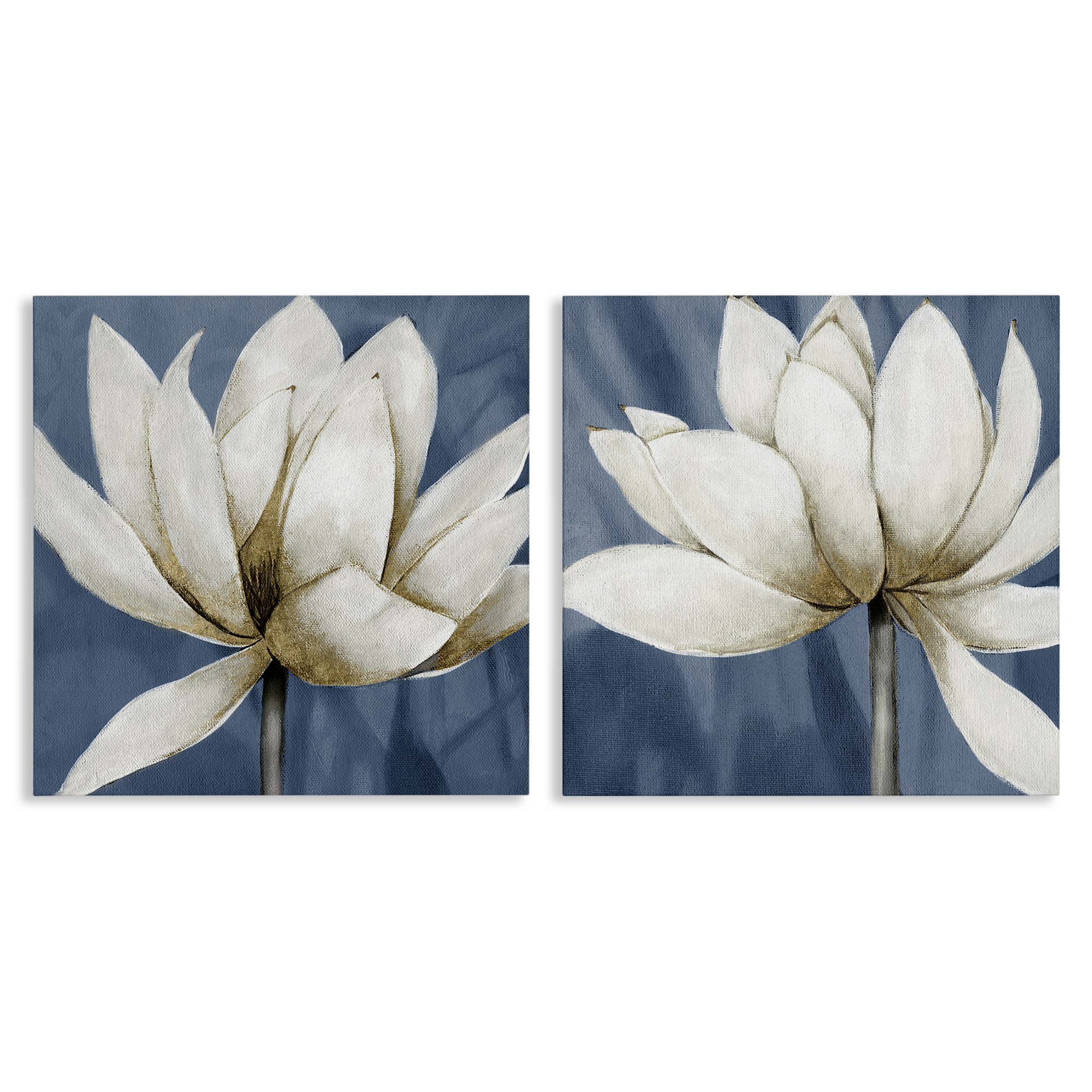 Stupell Industries Traditional Floral Falling Petals Plants & Flowers Painting Wrapped Canvas Art Print Wall Art, 17 x 17, Set of 2