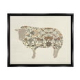 thumbnail image 1 of Stupell Industries Traditional Floral Pattern Sheep Animals & Insects Painting Black Floater Framed Art Print Wall Art, 31 x 25, 1 of 9