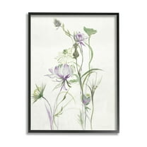 Stupell Industries Traditional Floral Sprouting Buds Graphic Art Black Framed Art Print Wall Art, Design by Liz Jardine