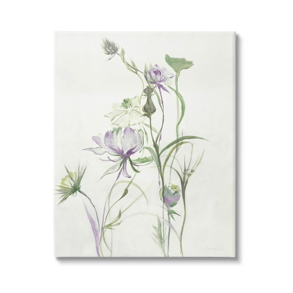 Stupell Industries Traditional Floral Sprouting Buds Graphic Art Gallery Wrapped Canvas Print Wall Art, Design by Liz Jardine
