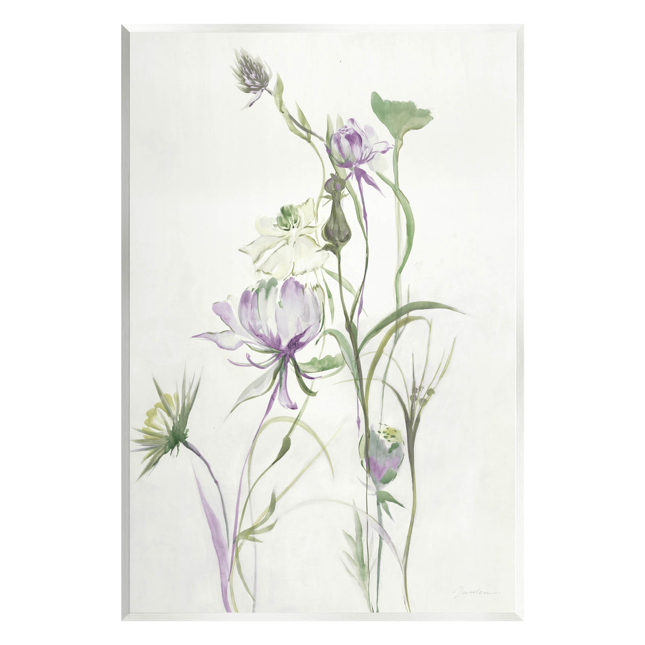 Stupell Industries Traditional Floral Sprouting Buds Graphic Art Unframed Art Print Wall Art, Design by Liz Jardine