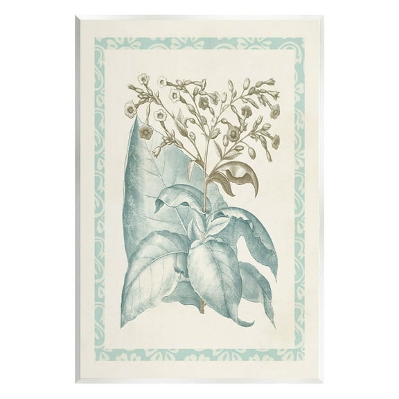 Stupell Industries Traditional Flower Leaf Border Graphic Art Unframed Art Print Wall Art, Design by Vision Studio