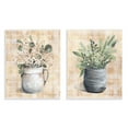 thumbnail image 1 of Stupell Industries Traditional Flowers Pitcher Pot Plants & Flowers Painting Unframed Art Print Wall Art, 11 x 14, Set of 2, 1 of 8