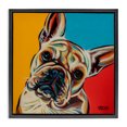 thumbnail image 1 of Stupell Industries Traditional French Bulldog Pop Portrait Black Floating Frame Canvas Art, 18 x 18, by Carolee Vitaletti, 1 of 7
