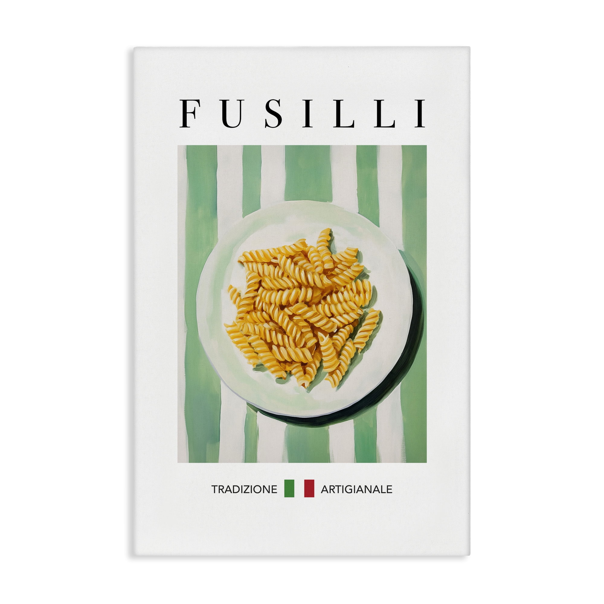 Stupell Industries Traditional Fusilli Pasta Food & Beverage Painting Wrapped Canvas Canvas Art Print Wall Art, 20 x 30