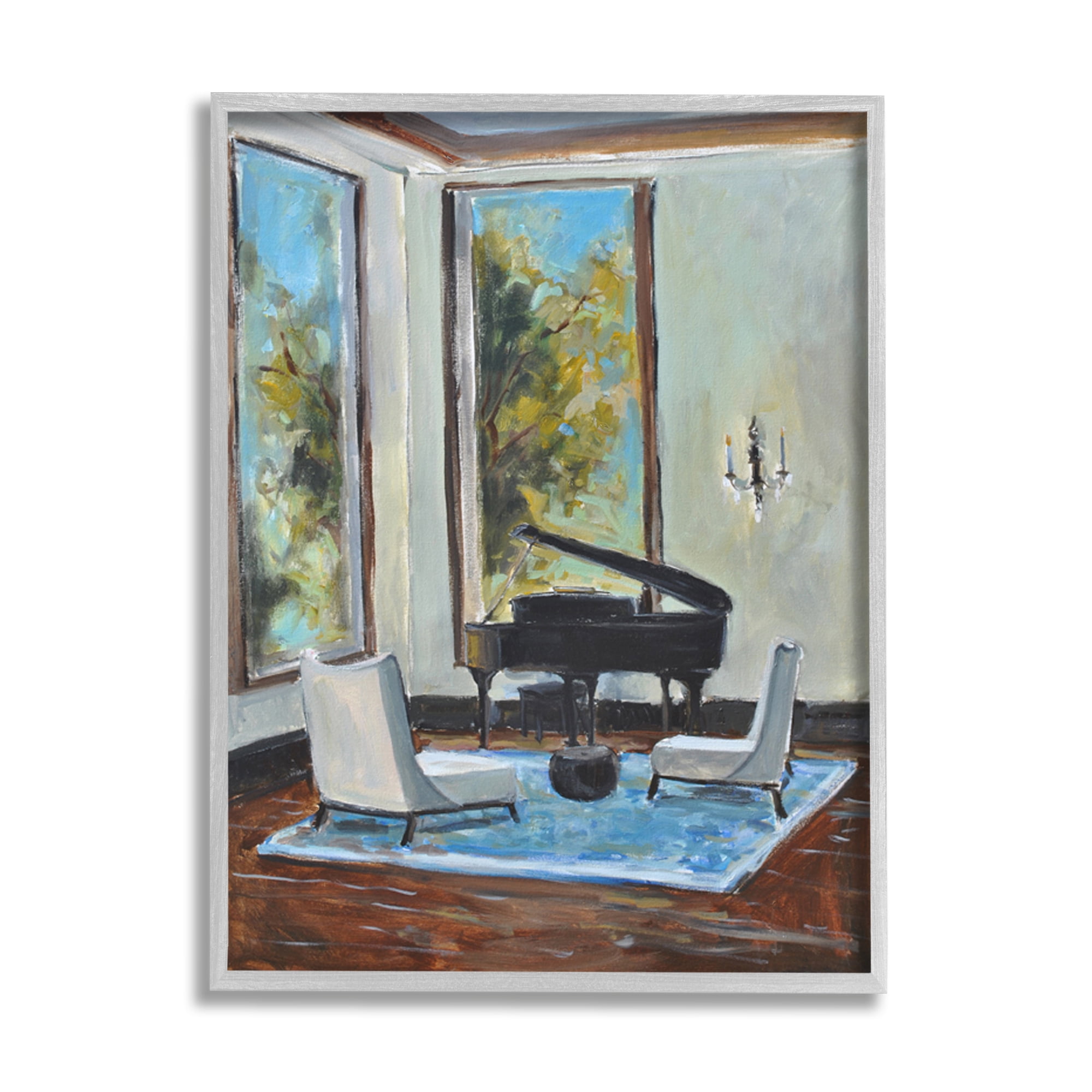 Stupell Industries Traditional Home Interior Grand Piano Musical Instrument, 11 x 14, Design by Allayn Stevens