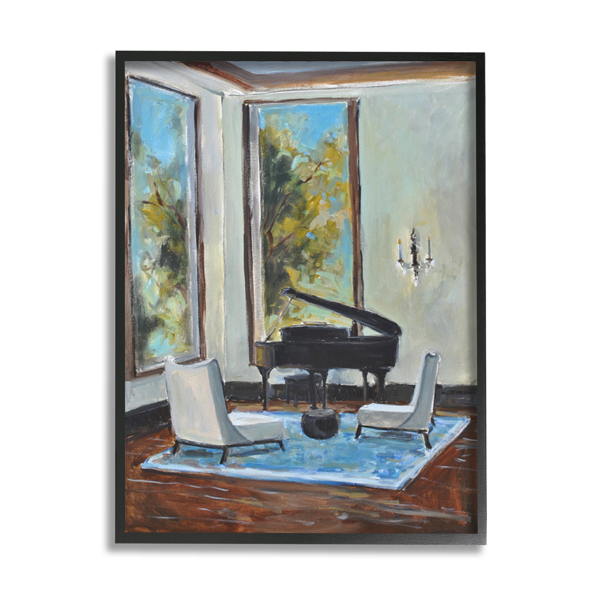 Stupell Industries Traditional Home Interior Grand Piano Musical Instrument, 16 x 20, Design by Allayn Stevens