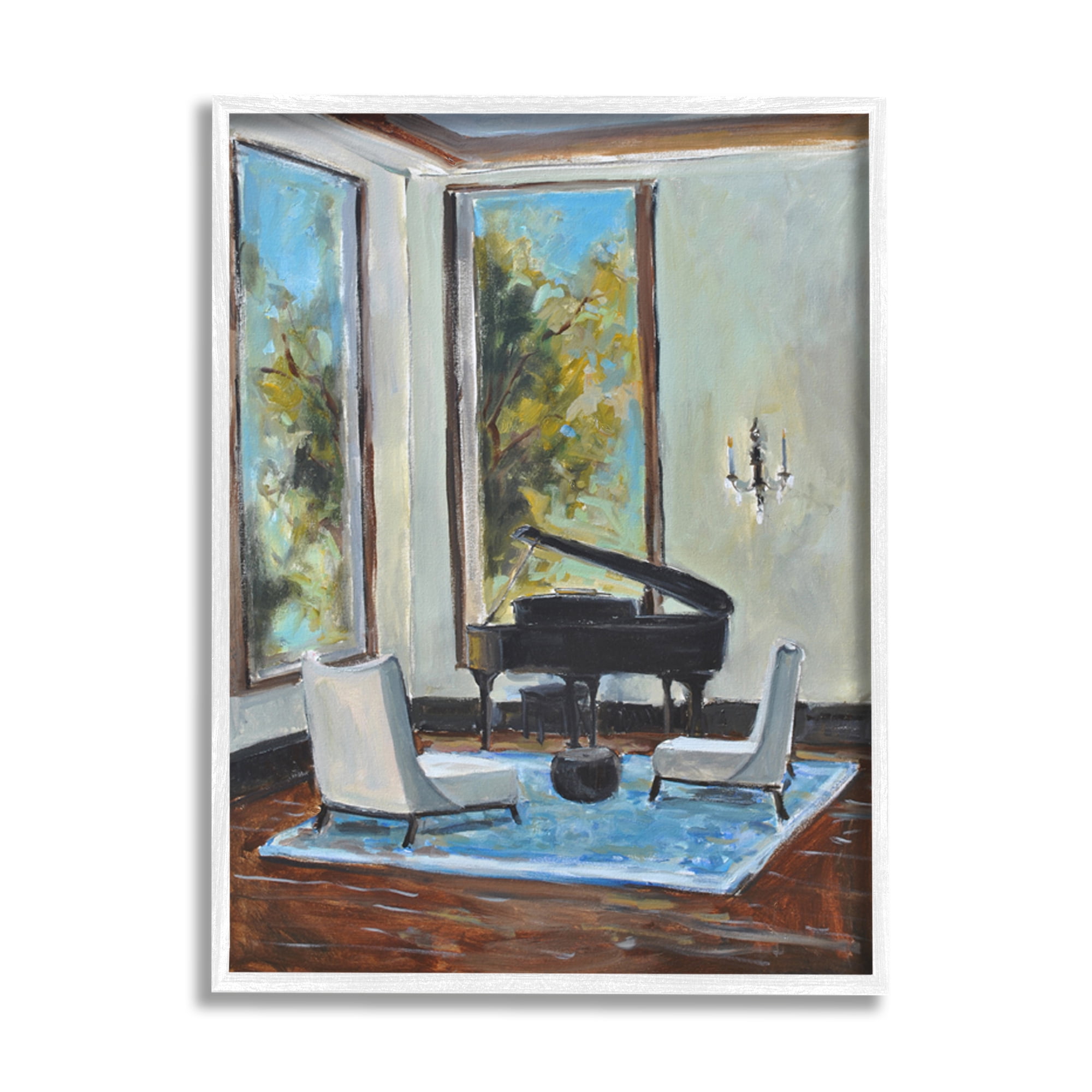 Stupell Industries Traditional Home Interior Grand Piano Musical Instrument, 24 x 30, Design by Allayn Stevens
