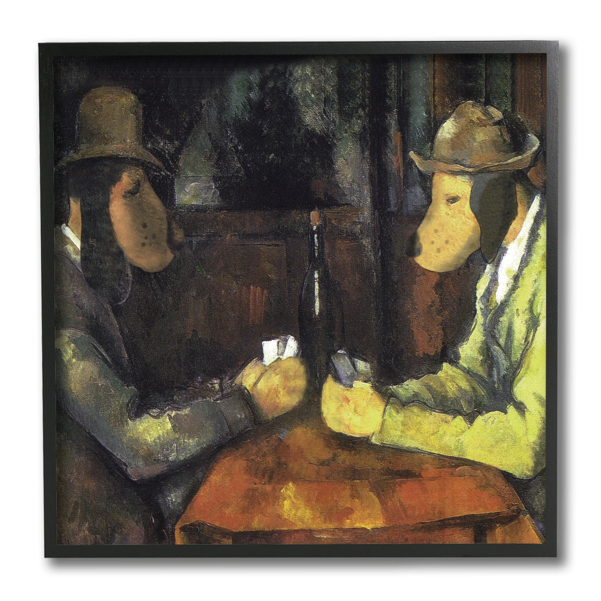 Stupell Industries Traditional Hound Dogs Playing Poker Brown Yellow,12 x 12,Designed by Chameleon Design, Inc.