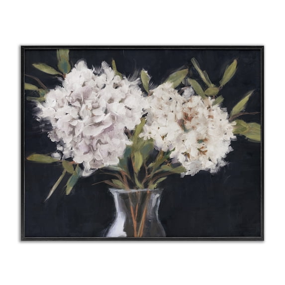 Stupell Industries Traditional Hydrangea Bouquet Still Life Black Framed Giclee Art, 14 x 11, by Nina Blue