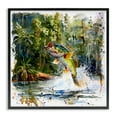 thumbnail image 1 of Stupell Industries Traditional Jumping Bass Splash Black Framed Giclee Art, 12 x 12, by LSR Design Studio, 1 of 8