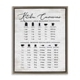 thumbnail image 1 of Stupell Industries Traditional Kitchen Conversion Chart Typography Painting Brown Floater Framed Canvas Art Print Wall Art, 17 x 21, 1 of 9