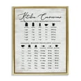 thumbnail image 1 of Stupell Industries Traditional Kitchen Conversion Chart Typography Painting Gold Floater Framed Canvas Art Print Wall Art, 17 x 21, 1 of 9