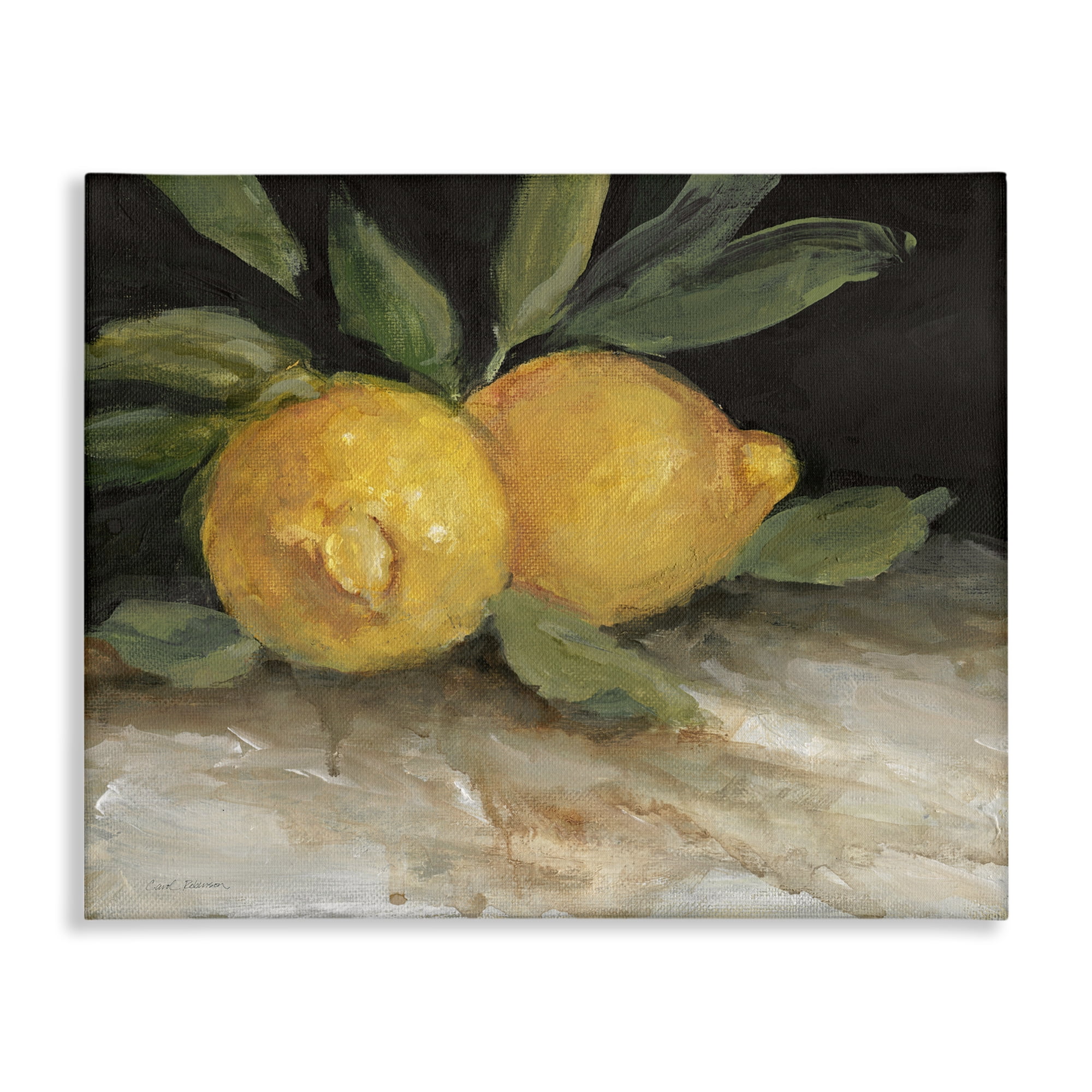 Stupell Industries Traditional Lemons Duo Food & Beverage Painting Wrapped Canvas Art Print Wall Art, 40 x 30