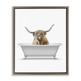 thumbnail image 1 of Stupell Industries Eclectic Traditional Longhorn in Bath Brown Floating Frame Canvas Art, 17 x 21, by Annalisa Latella, 1 of 8